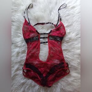 Red Lace Women's Intimate Bodysuit NWOT